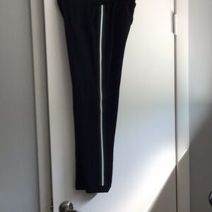 Dex black pants with side stripes